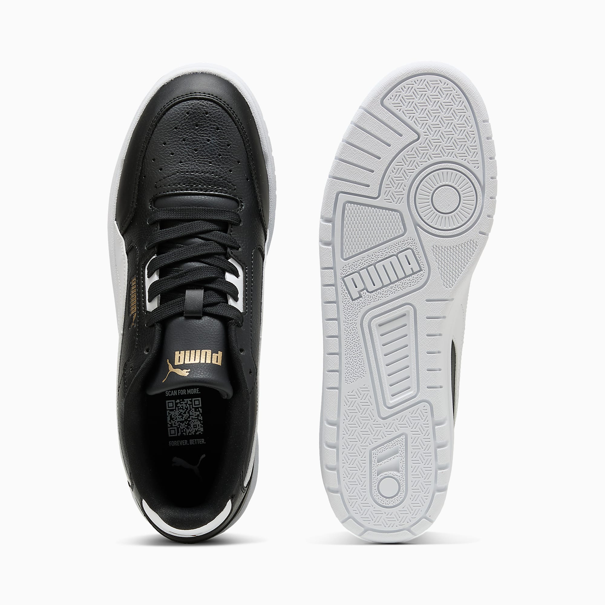 Shuffle Downtown UNISEX Ayakkabı - PUMA Black-PUMA White-PUMA Gold - 402596_07 - Görsel 4