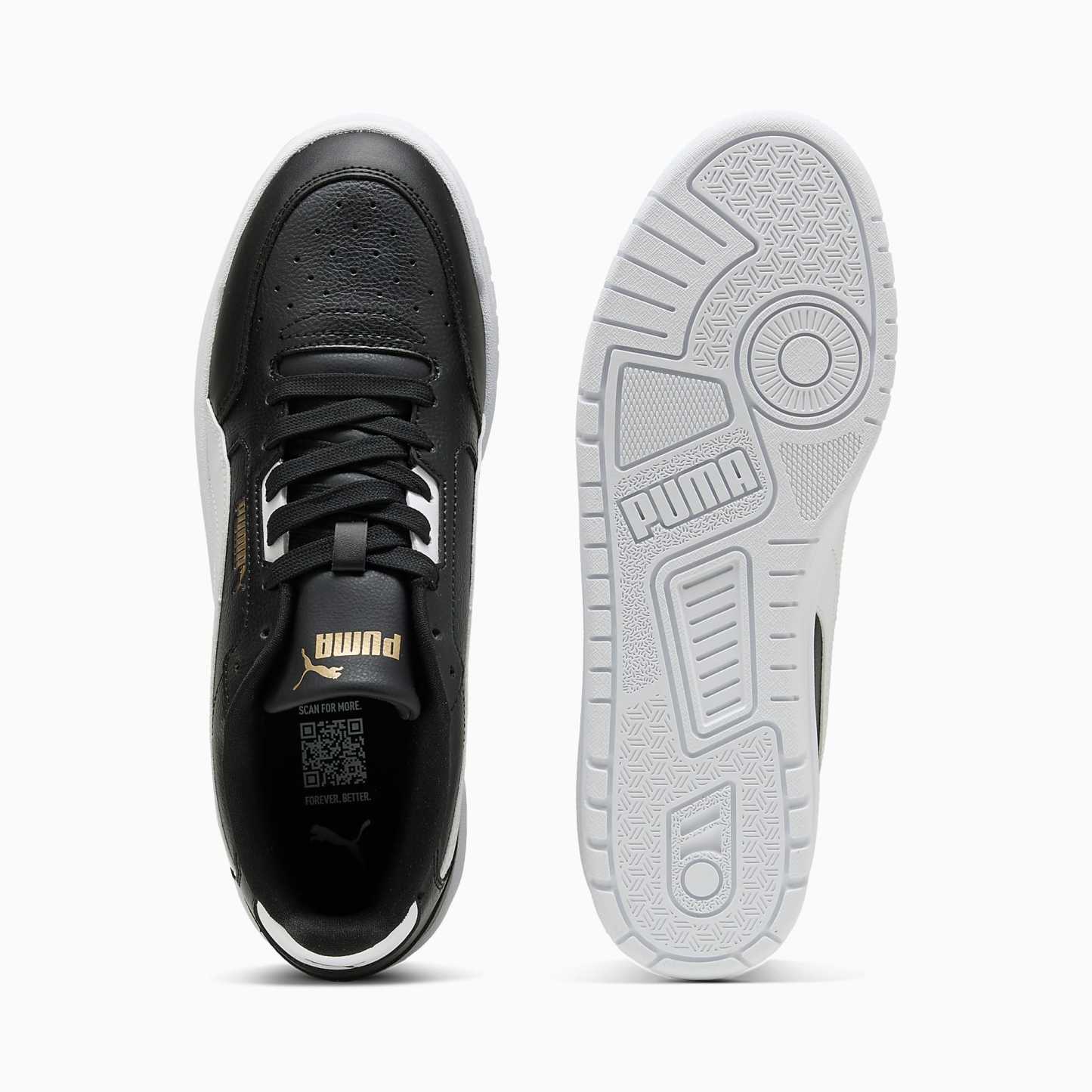 Shuffle Downtown UNISEX Ayakkabı - PUMA Black-PUMA White-PUMA Gold - 402596_07 - Görsel 4