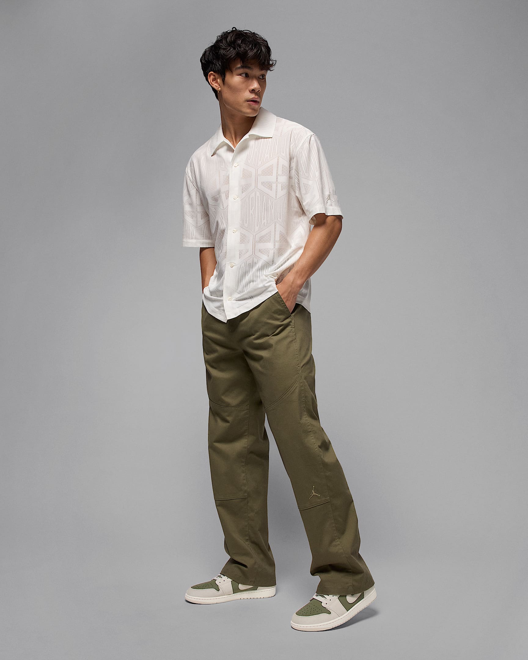 Air Jordan 1 Low SE Erkek Ayakkabısı - Medium Olive/Sail/Light Orewood Brown