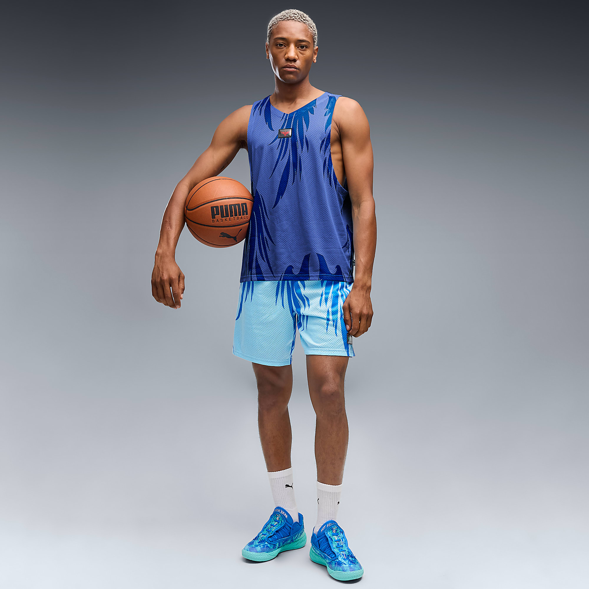 MB.05 Lo Team UNISEX Basketbol Ayakkabısı - Ultra Blue-Intense Mint - 313266_03 - Görsel 3