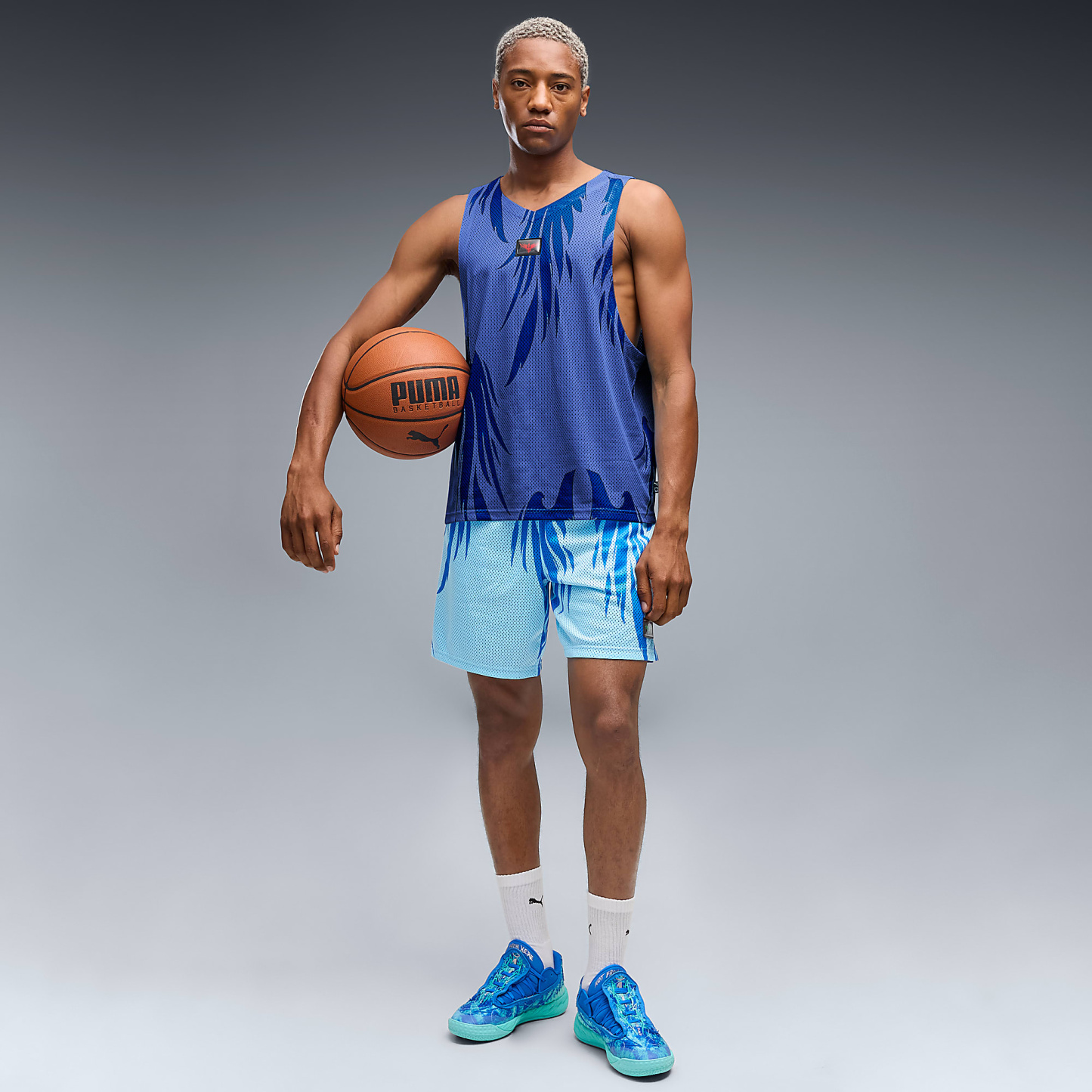 MB.05 Lo Team UNISEX Basketbol Ayakkabısı - Ultra Blue-Intense Mint - 313266_03 - Görsel 3