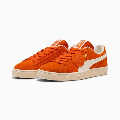 Suede Charles F. Stead IV UNISEX Ayakkabı - Orange Glo-PUMA White - 403766_02 - Görsel 4