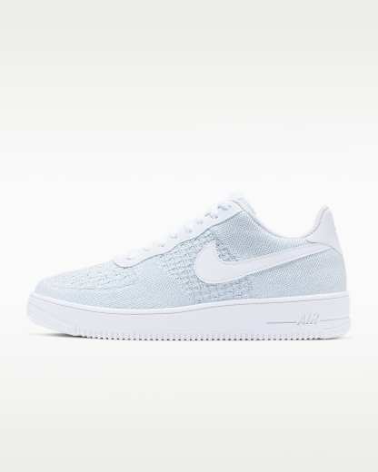 Nike Air Force 1 Flyknit 2.0 Ayakkabı - Beyaz/Pure Platinum/Beyaz/Pure Platinum