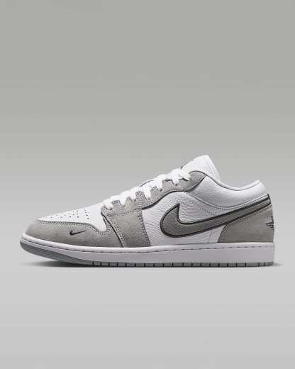 Air Jordan 1 Low SE Erkek Ayakkabısı - Beyaz/Iron Grey/Wolf Grey