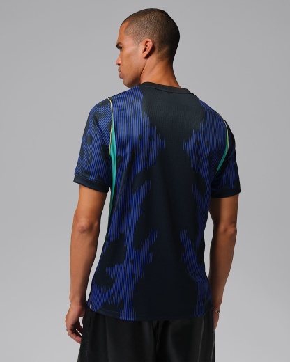 Brezilya Milli Takımı 2026 Stadyum Deplasman Nike Dri-FIT Erkek Futbol Forması - Old Royal/Siyah