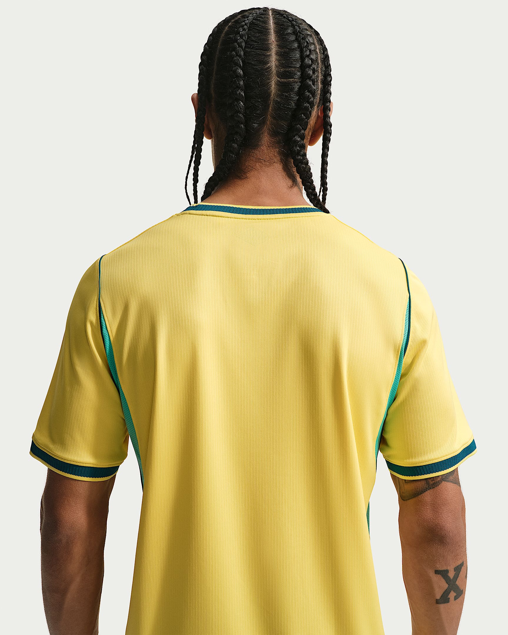 Brezilya Milli Takımı 2026 Stadyum İç Saha Nike Dri-FIT Erkek Futbol Forması - Canary/Light Menta/Geode Teal