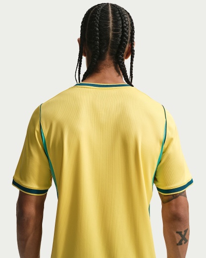 Brezilya Milli Takımı 2026 Stadyum İç Saha Nike Dri-FIT Erkek Futbol Forması - Canary/Light Menta/Geode Teal