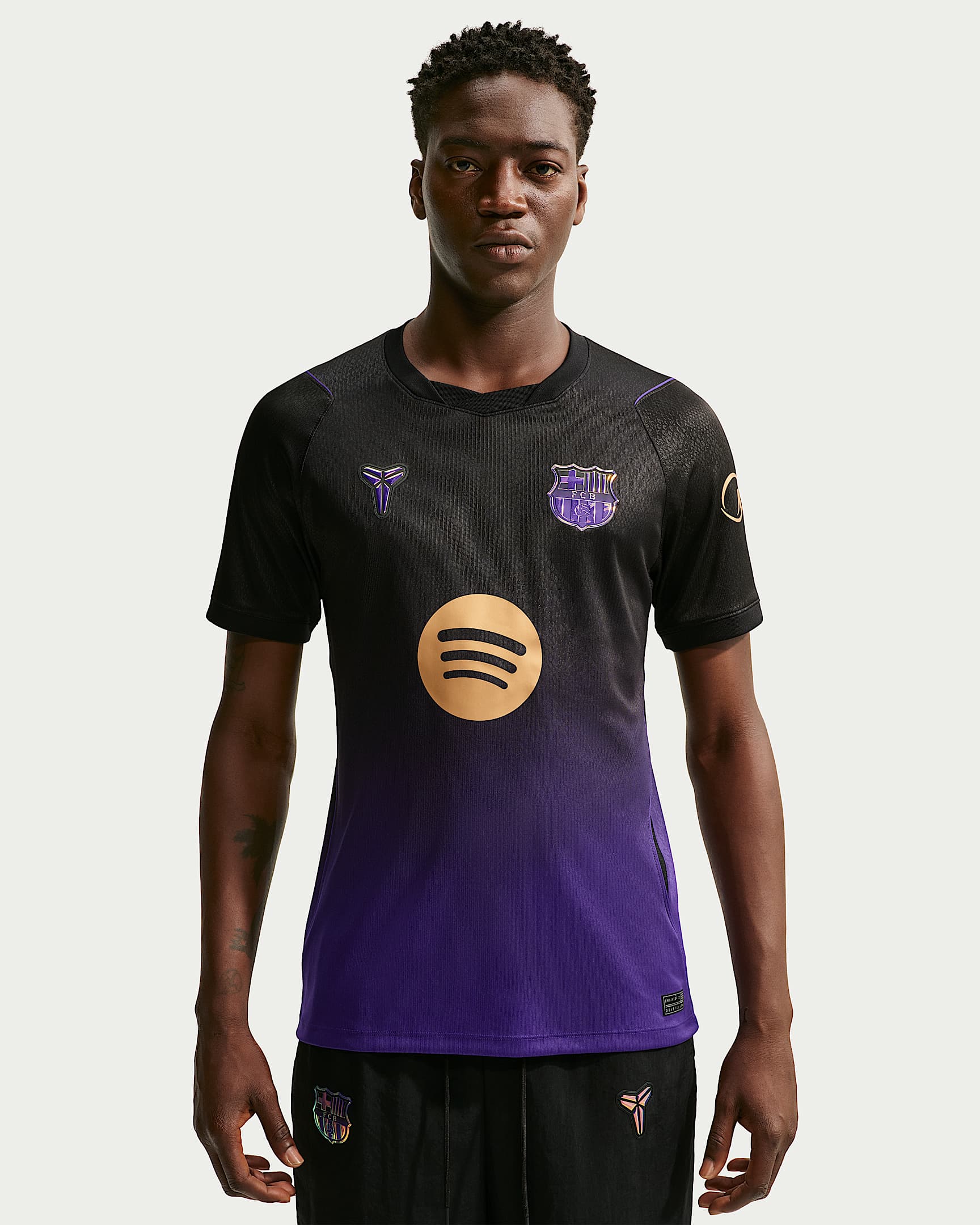 FC Barcelona 2026/27 Stadyum Deplasman Kobe Dri-FIT Erkek Futbol Taraftar Forması - Field Purple/Field Purple/Siyah/Metallic Gold