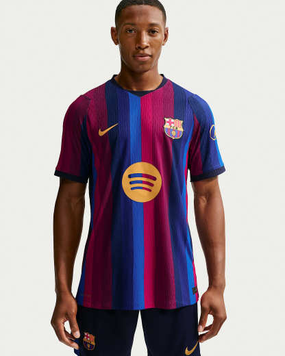 FC Barcelona 2026/27 Maç İç Saha Nike Aero-FIT Orijinal Erkek Futbol Forması - Deep Garnet/Blue Void/Blackened Blue/Mineral Yellow