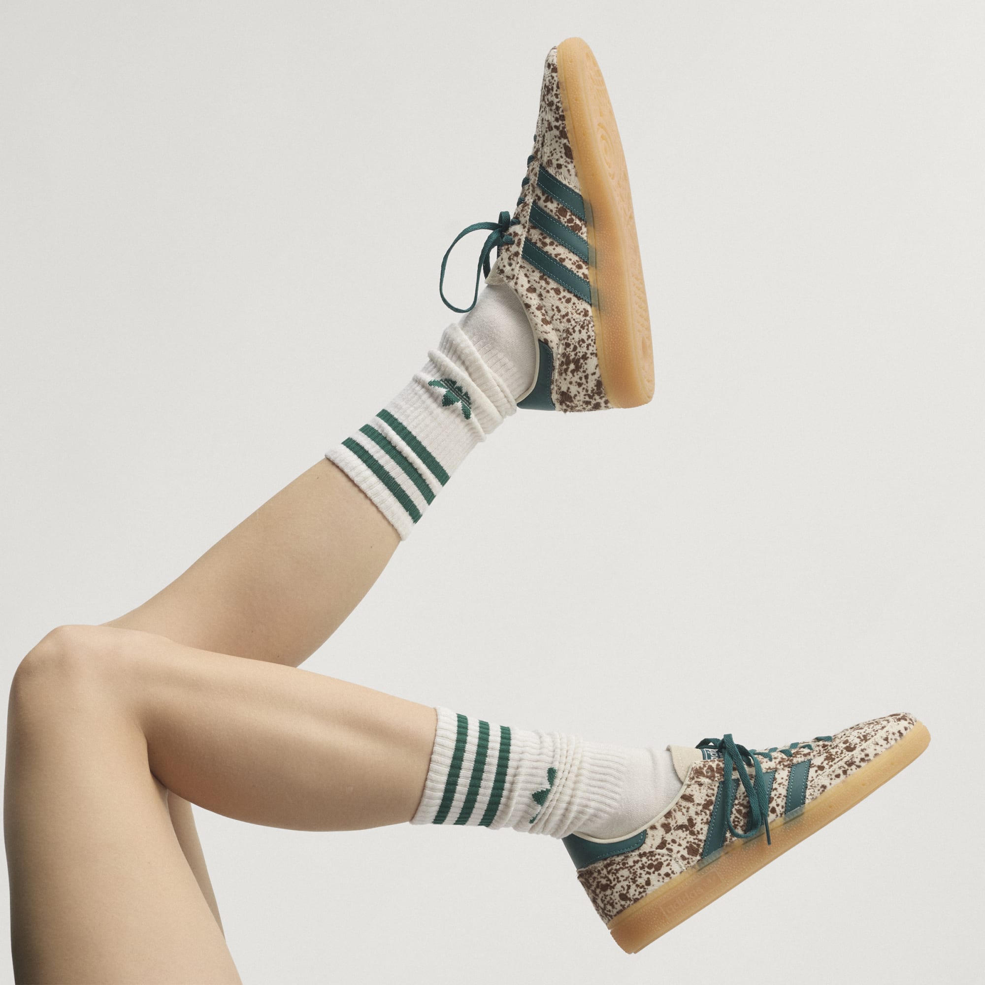 HANDBALL SPEZIAL AYAKKABI - Off White / Rich Green / Dark Brown - KI2181 - Görsel 2