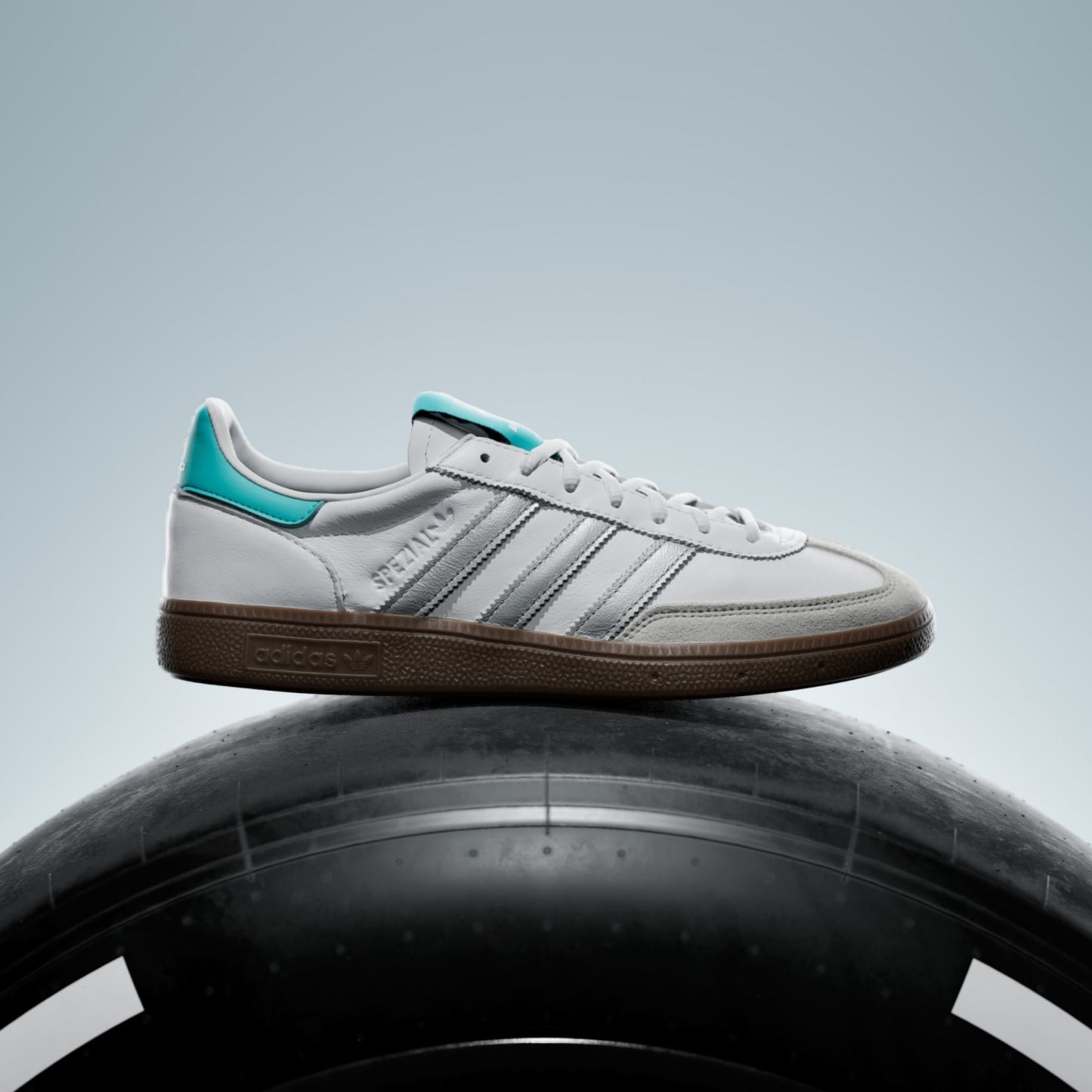HANDBALL SPEZIAL MERCEDES AYAKKABI - Cloud White / Silver Metallic / Gum - KJ1178 - Görsel 3