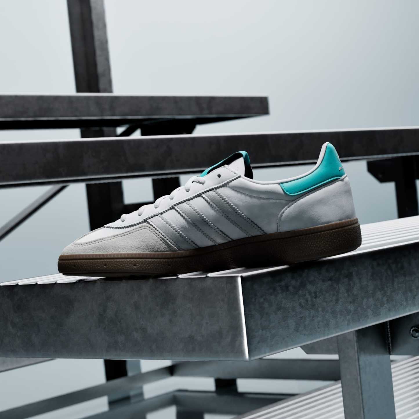 HANDBALL SPEZIAL MERCEDES AYAKKABI - Cloud White / Silver Metallic / Gum - KJ1178 - Görsel 7