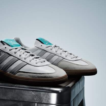 HANDBALL SPEZIAL MERCEDES AYAKKABI - Cloud White / Silver Metallic / Gum - KJ1178 - Görsel 9
