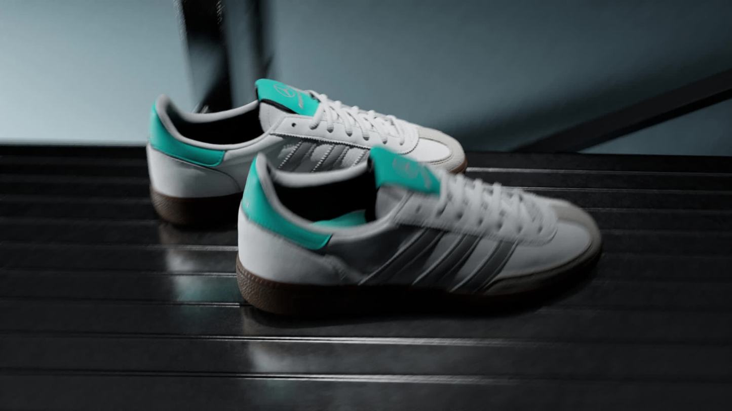 HANDBALL SPEZIAL MERCEDES AYAKKABI - Cloud White / Silver Metallic / Gum - KJ1178 - Görsel 2
