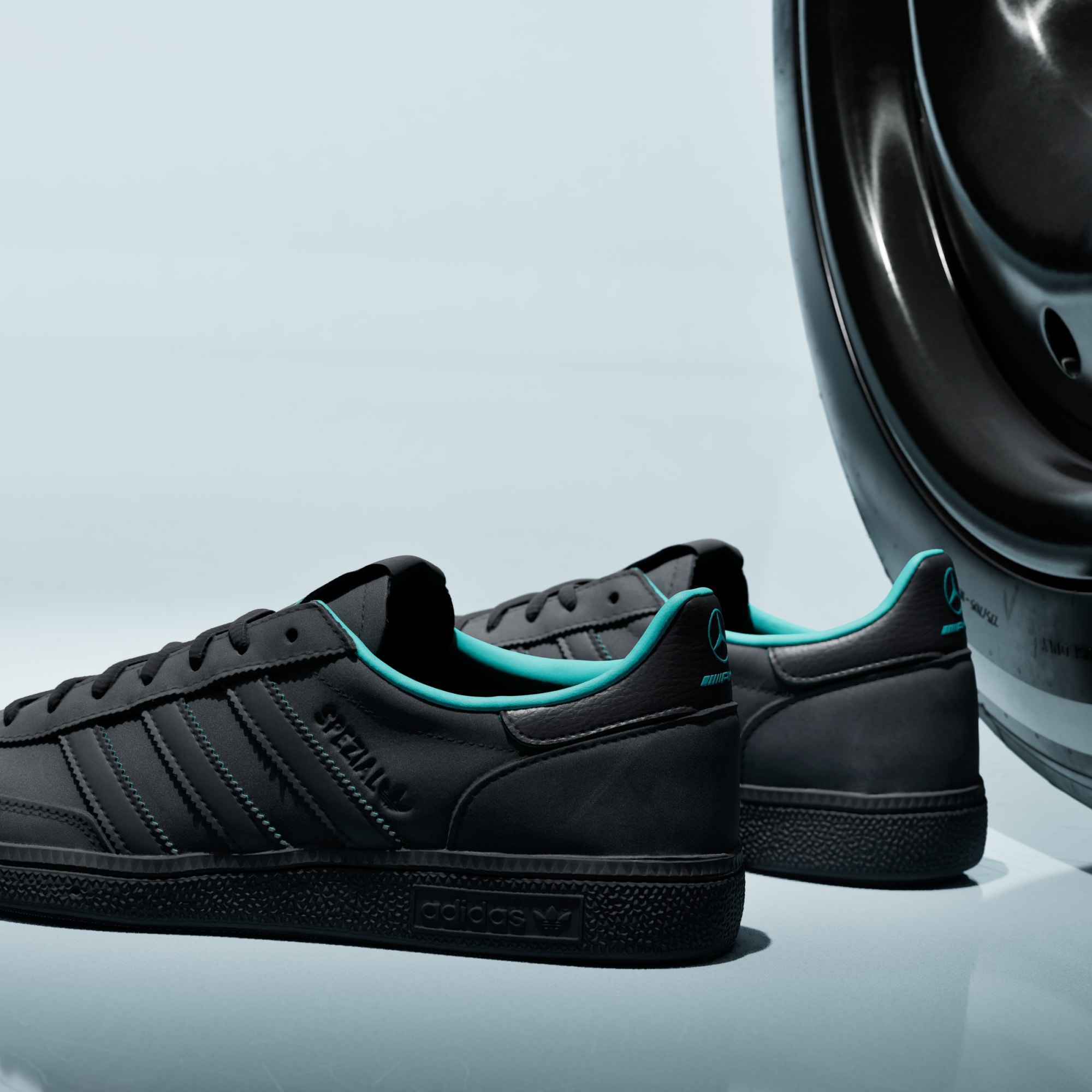 HANDBALL SPEZIAL MERCEDES AYAKKABI - Core Black / Core Black / Semi Mint Rush - KJ1195 - Görsel 10