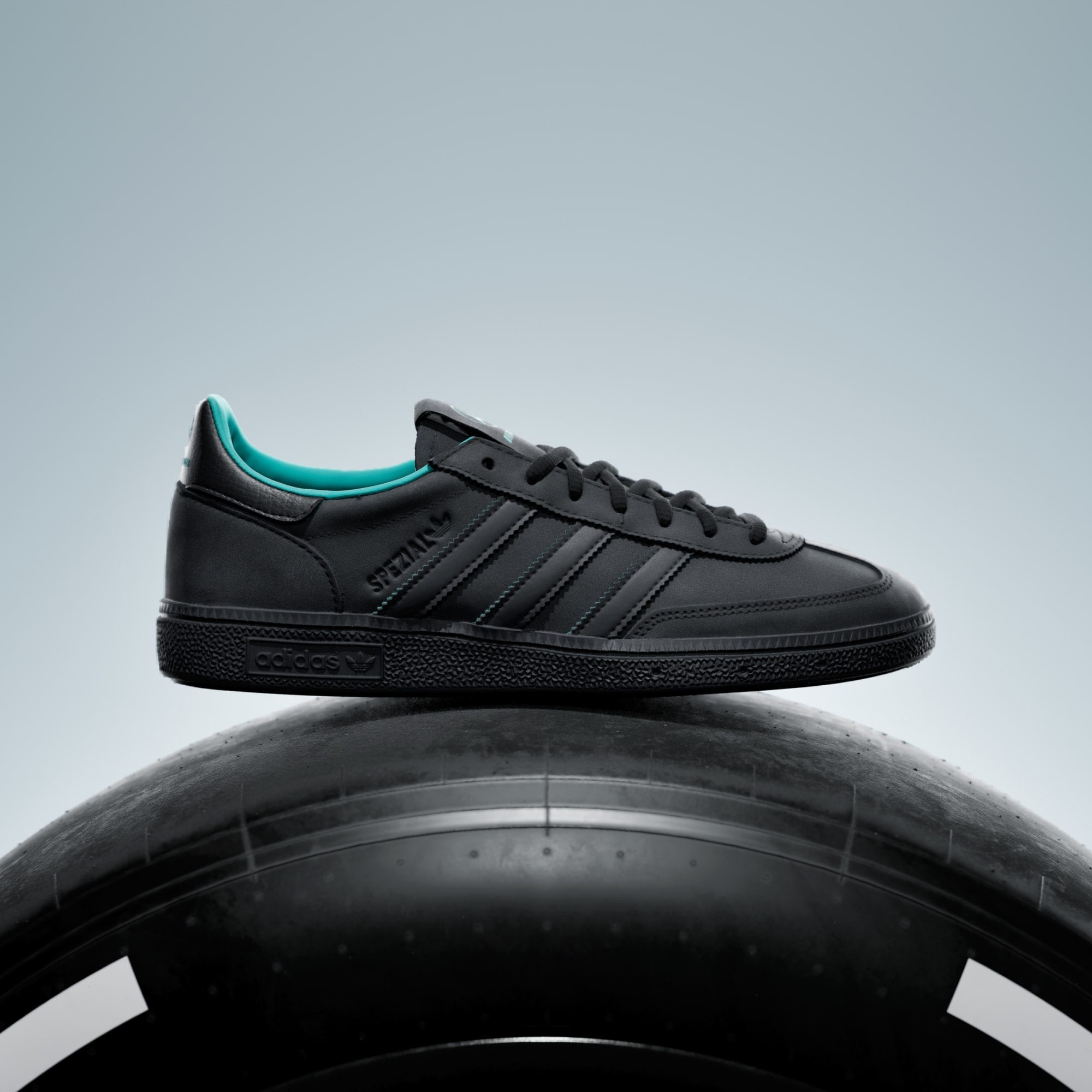 HANDBALL SPEZIAL MERCEDES AYAKKABI - Core Black / Core Black / Semi Mint Rush - KJ1195 - Görsel 3