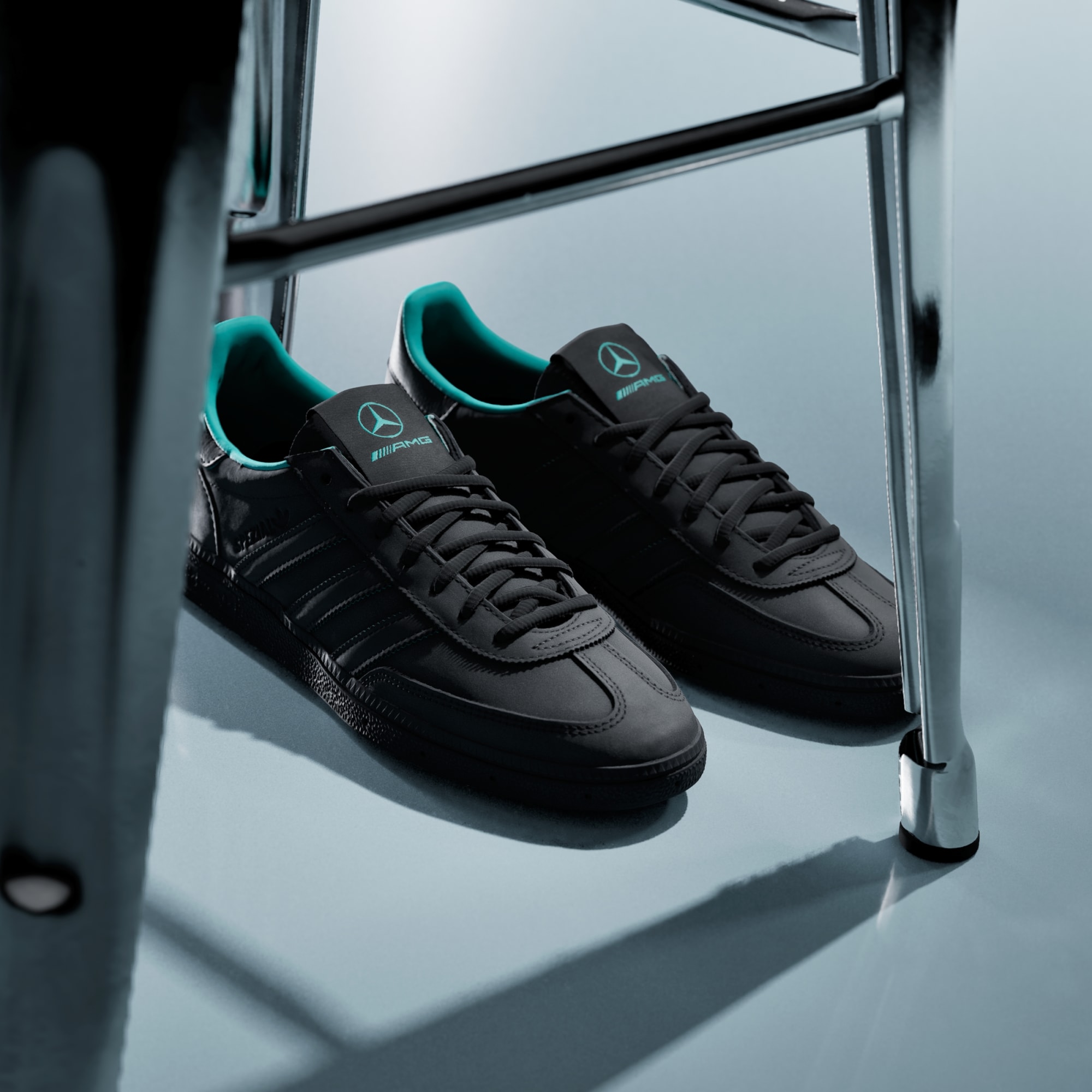 HANDBALL SPEZIAL MERCEDES AYAKKABI - Core Black / Core Black / Semi Mint Rush - KJ1195 - Görsel 5