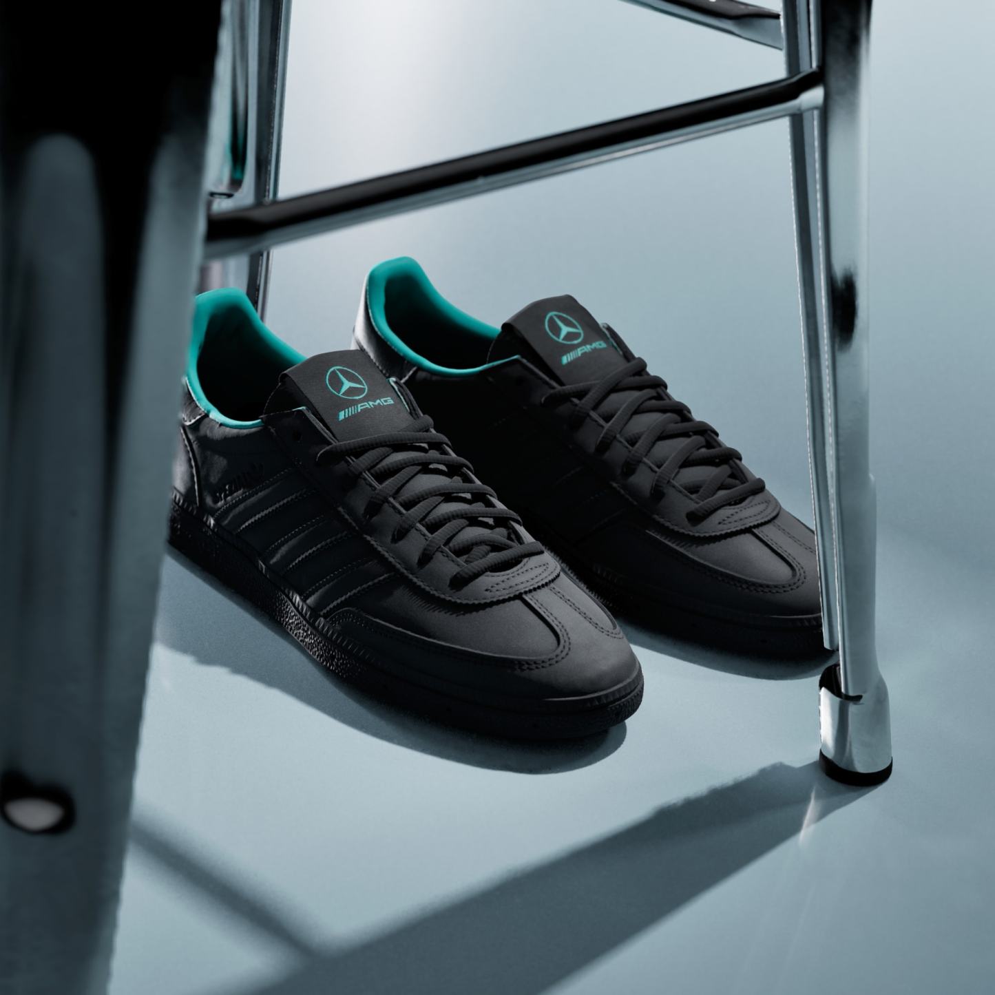 HANDBALL SPEZIAL MERCEDES AYAKKABI - Core Black / Core Black / Semi Mint Rush - KJ1195 - Görsel 5