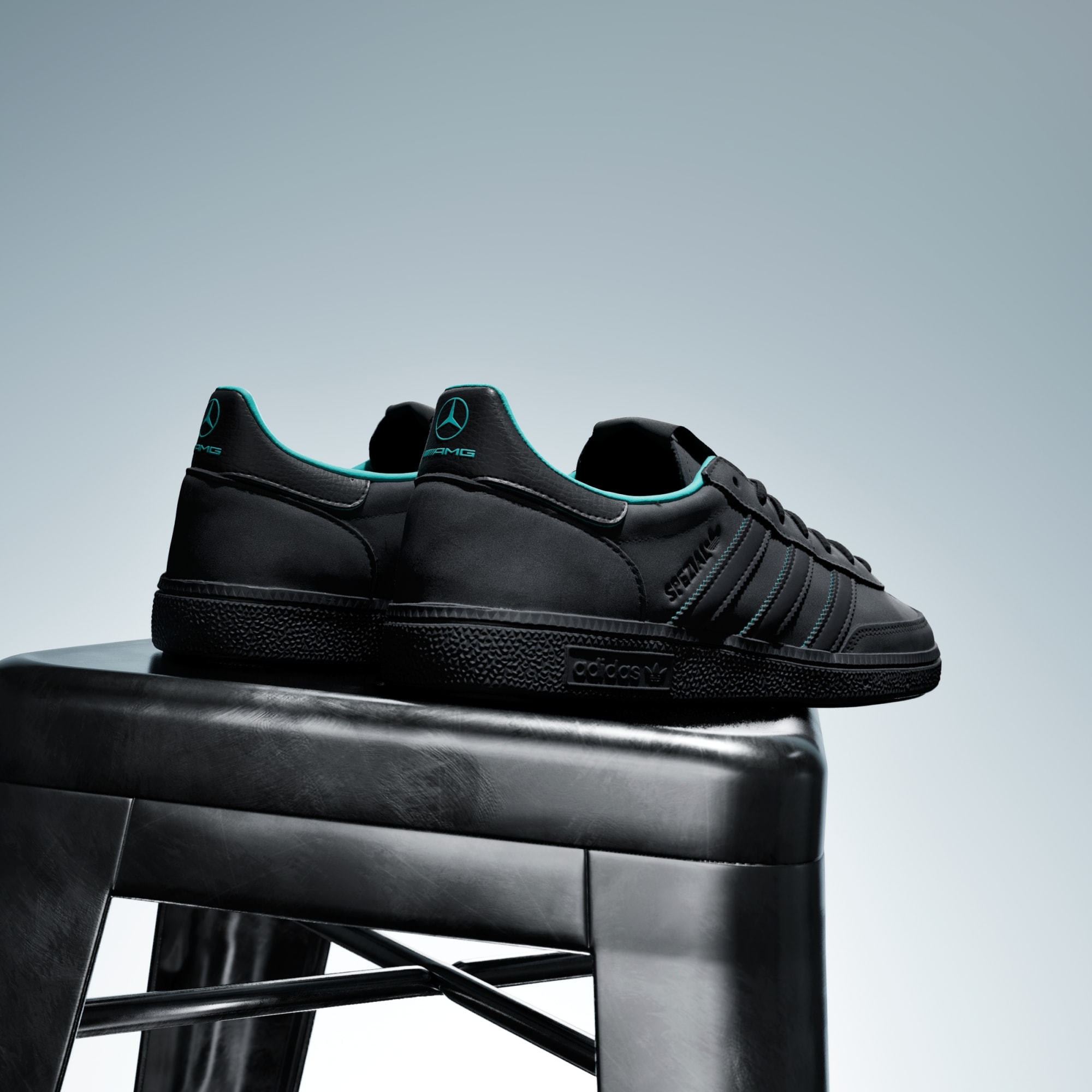 HANDBALL SPEZIAL MERCEDES AYAKKABI - Core Black / Core Black / Semi Mint Rush - KJ1195 - Görsel 6