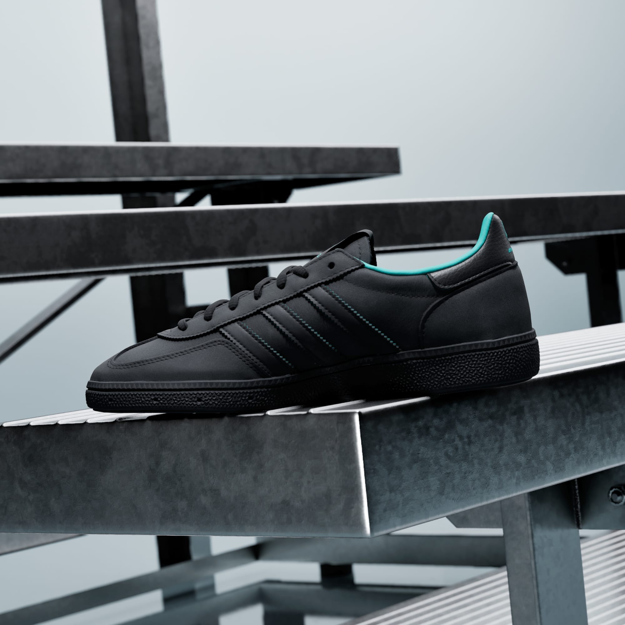 HANDBALL SPEZIAL MERCEDES AYAKKABI - Core Black / Core Black / Semi Mint Rush - KJ1195 - Görsel 7