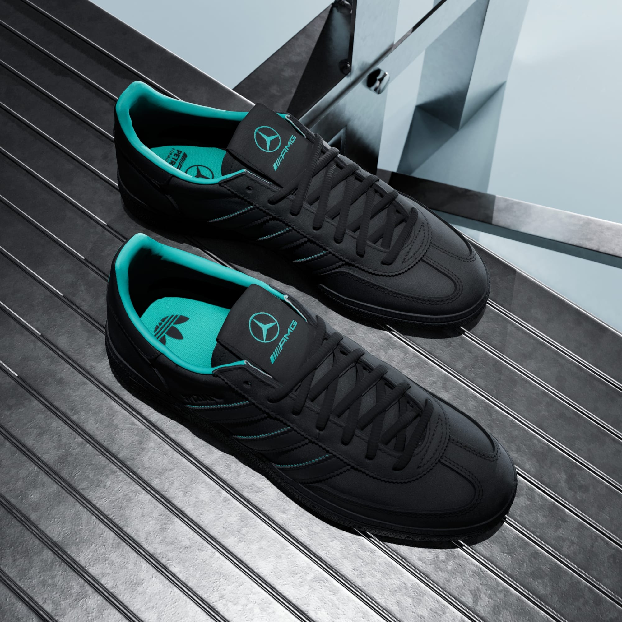 HANDBALL SPEZIAL MERCEDES AYAKKABI - Core Black / Core Black / Semi Mint Rush - KJ1195 - Görsel 8