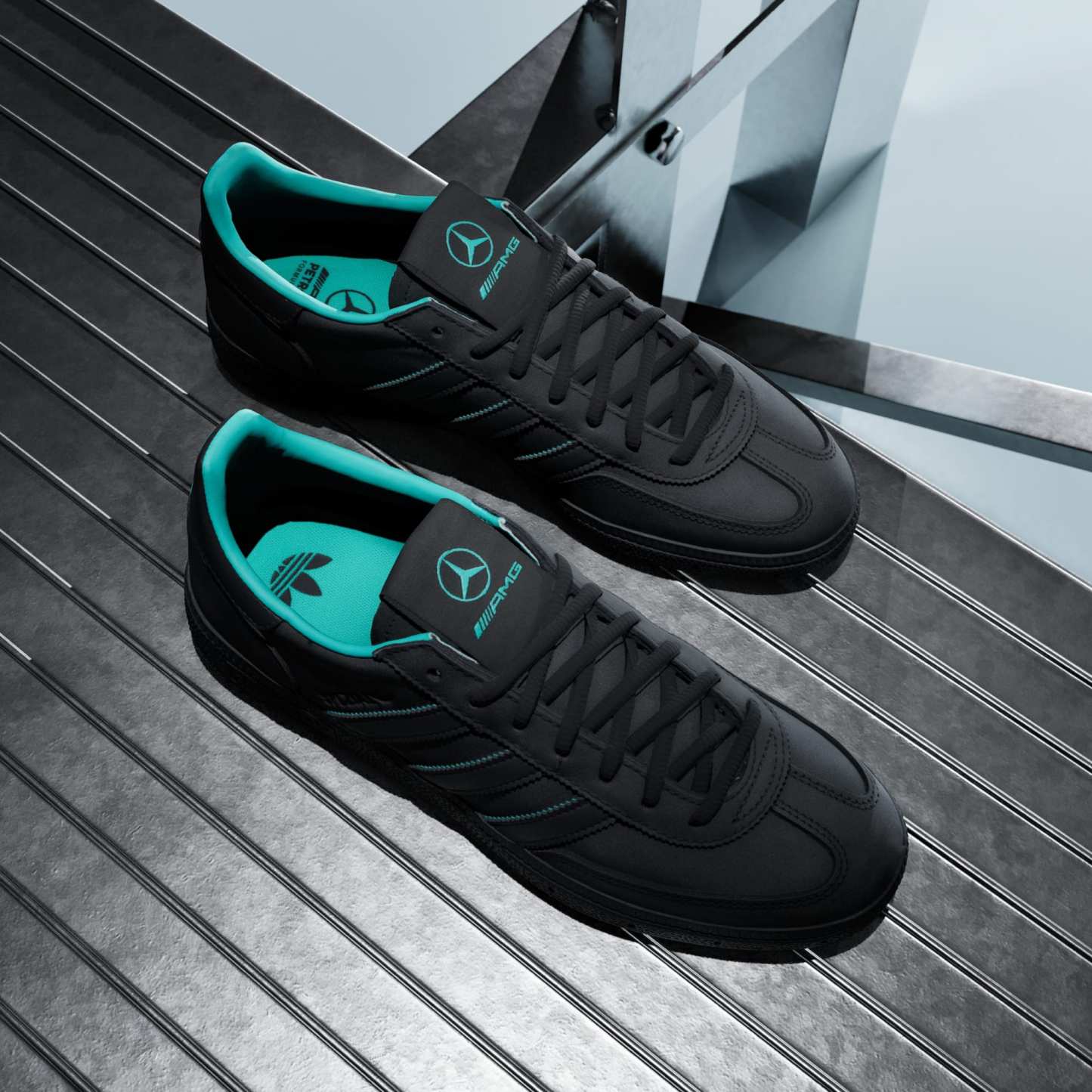 HANDBALL SPEZIAL MERCEDES AYAKKABI - Core Black / Core Black / Semi Mint Rush - KJ1195 - Görsel 8