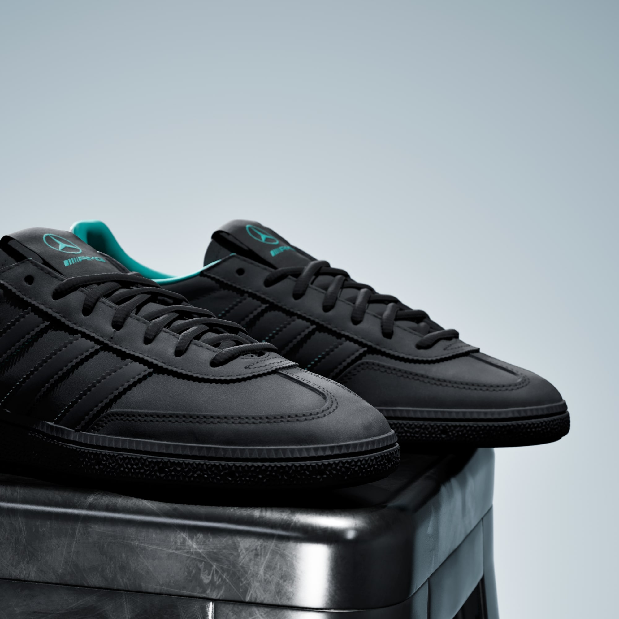 HANDBALL SPEZIAL MERCEDES AYAKKABI - Core Black / Core Black / Semi Mint Rush - KJ1195 - Görsel 9