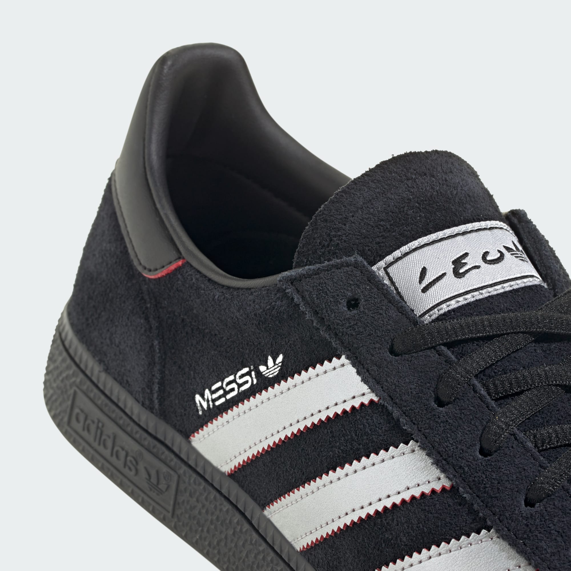HANDBALL SPEZIAL MESSI Ayakkabı - Core Black / Silver Metallic / Pure Ruby - KI4548 - Görsel 9