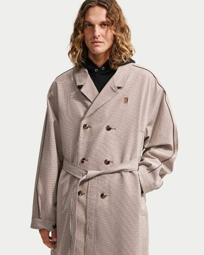 Nike Club Rules Erkek Trençkotu - Mink Brown/Sanddrift/Ironstone