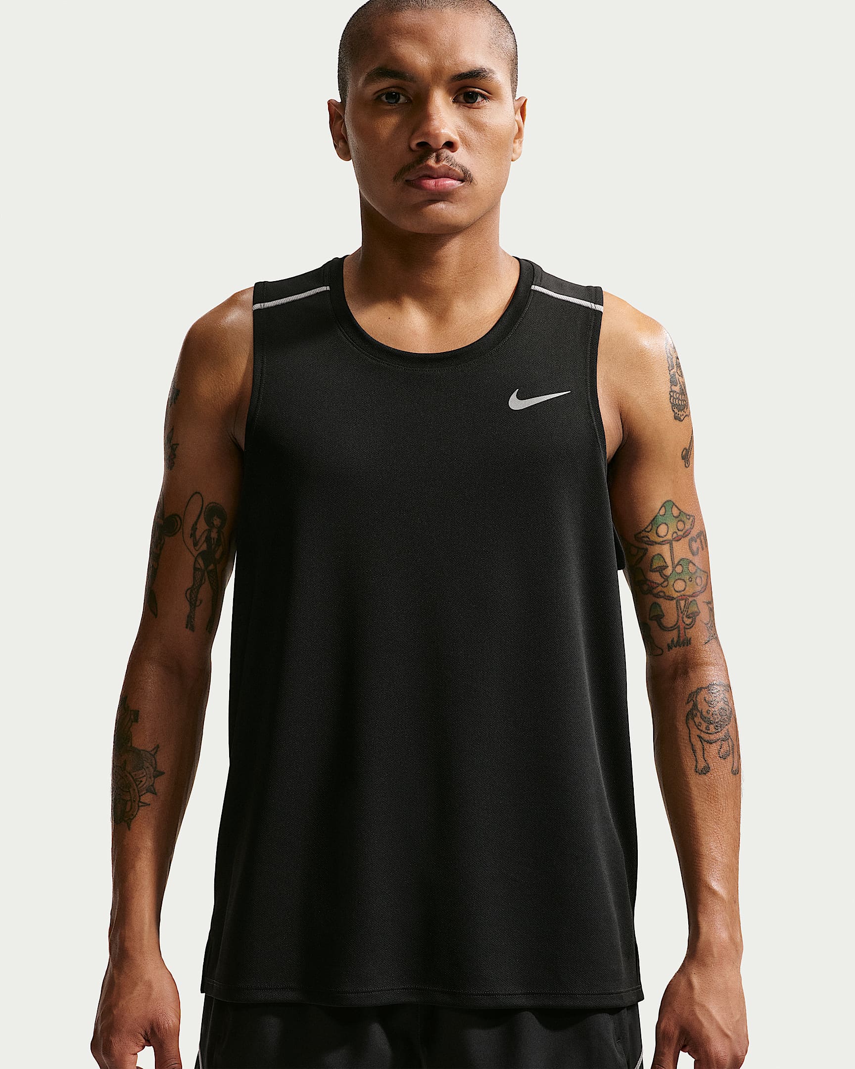 Nike Miler Dri-FIT Erkek Koşu Atleti - Siyah
