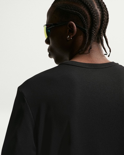 Nike Miler Dri-FIT Kısa Kollu Erkek Koşu Üstü - Siyah/Siyah