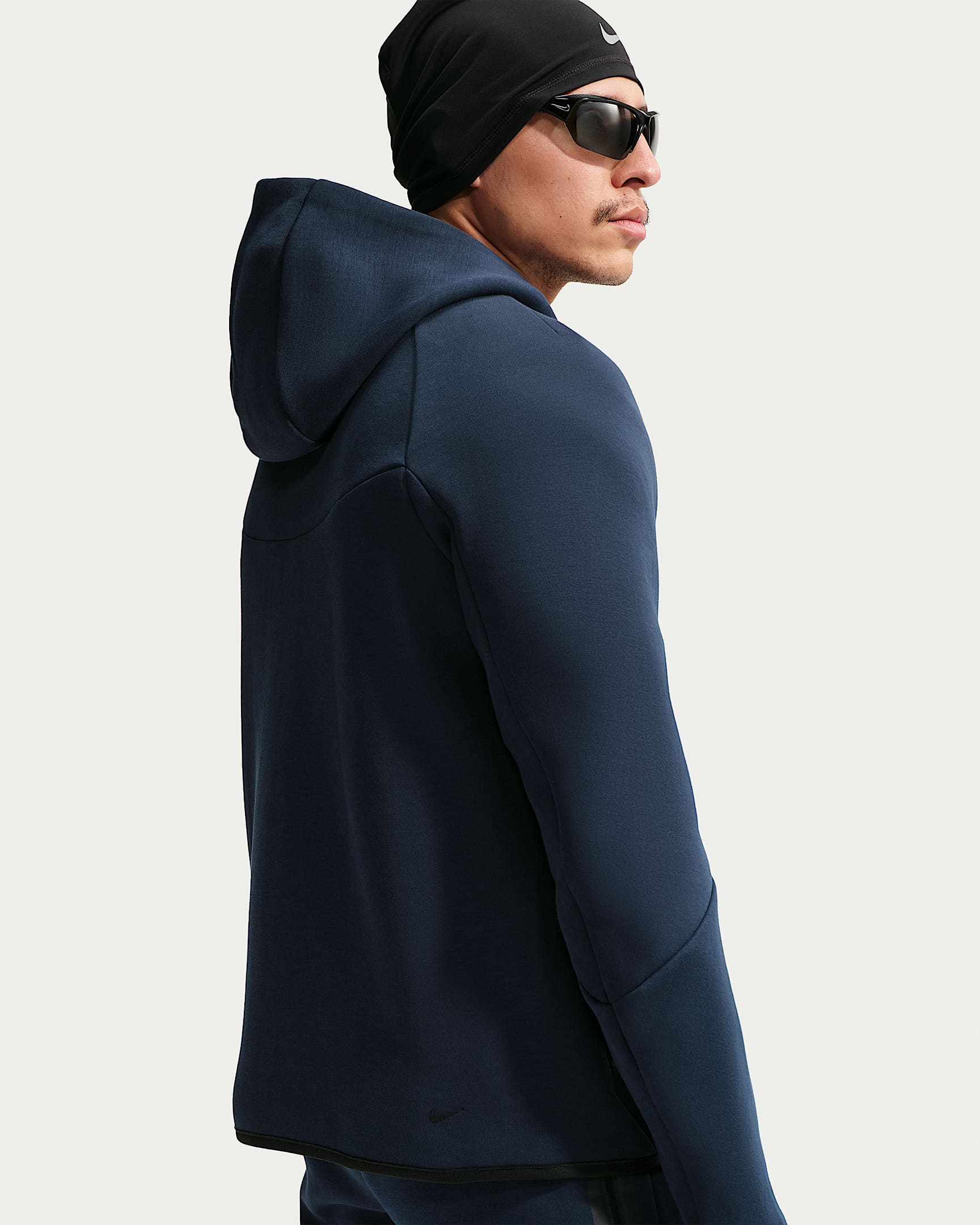 Nike Tech Fleece Windrunner Tam Boy Fermuarlı Erkek Ceketi - Obsidian/Siyah