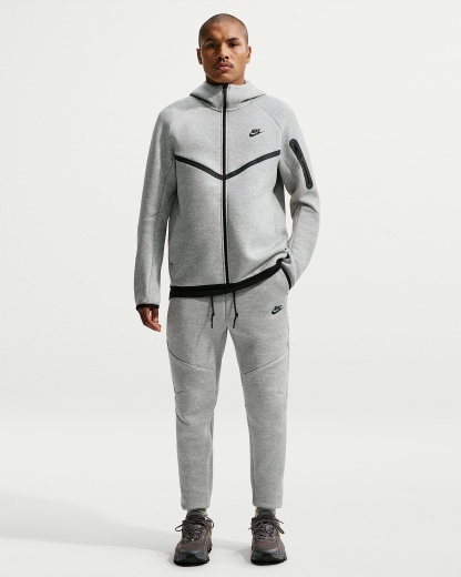Nike Tech Fleece Erkek Jogger'ı - Dark Grey Heather/Siyah