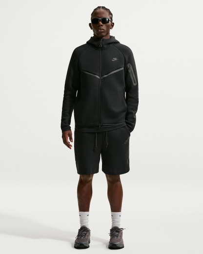 Nike Tech Fleece Erkek Şortu - Siyah/Siyah