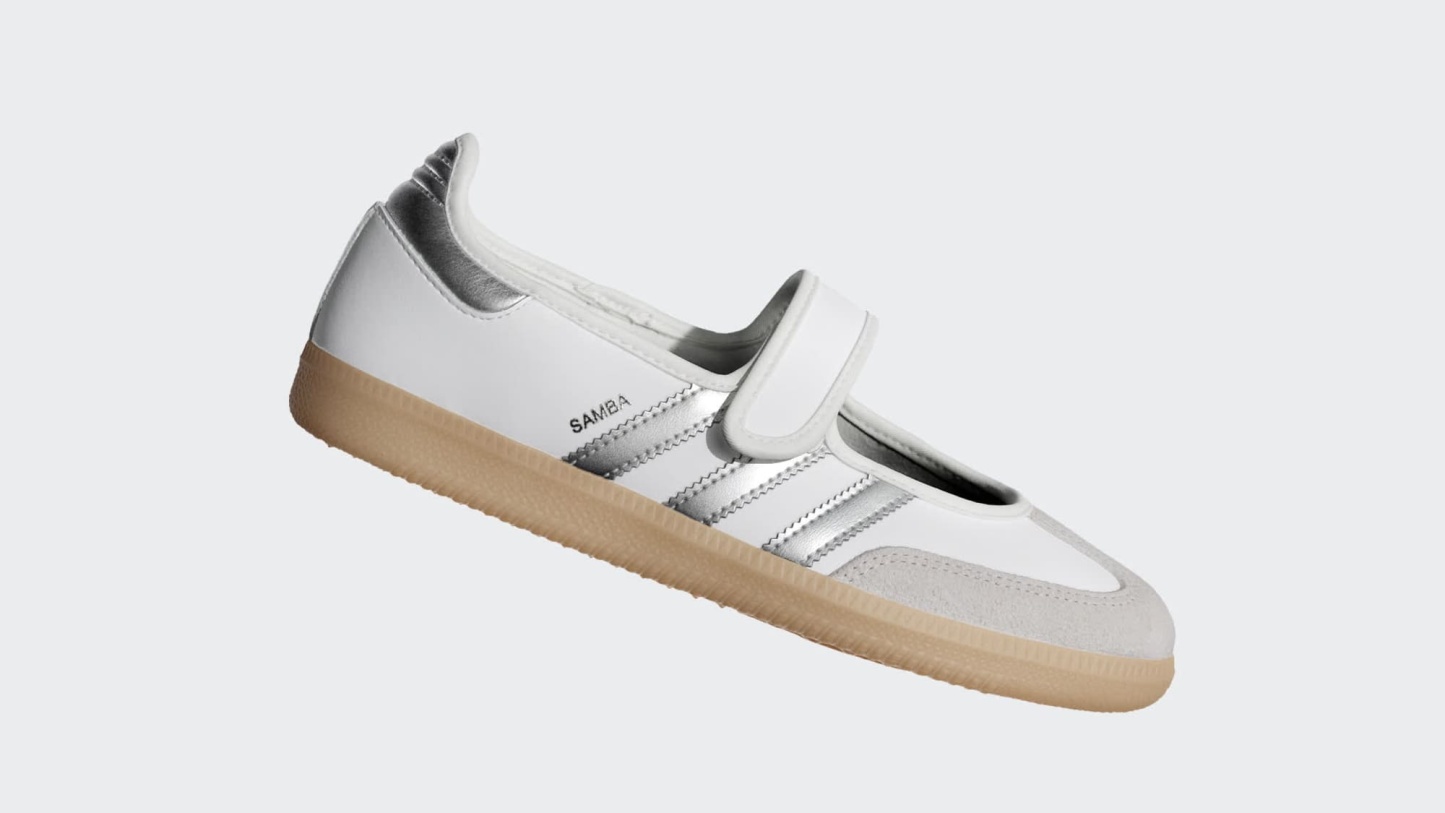 SAMBA MARY JANE AYAKKABI - Cloud White / Silver Metallic / Gum - KJ3785 - Görsel 10