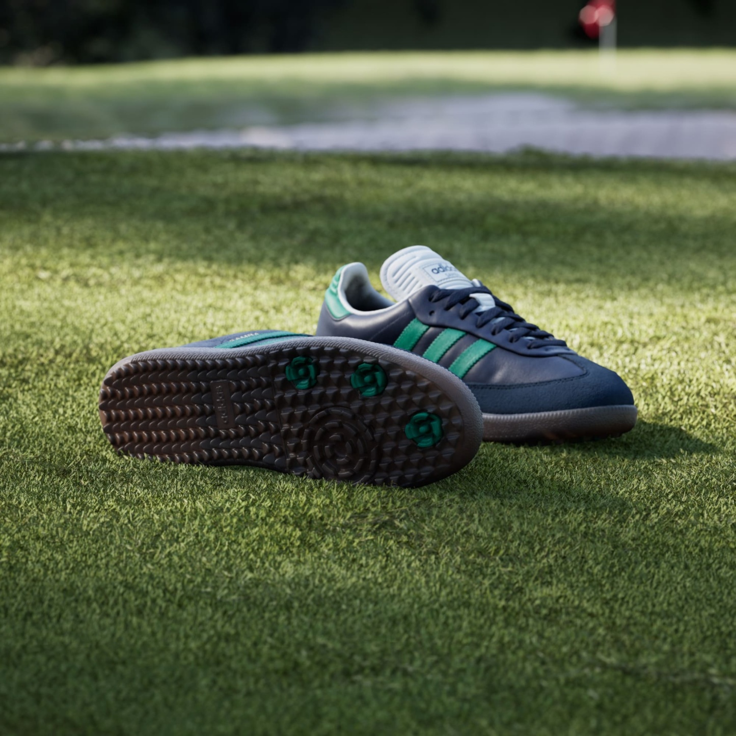 Samba Çivisiz Golf Ayakkabısı - Night Indigo / Court Green / Cloud White - HP7072 - Görsel 4