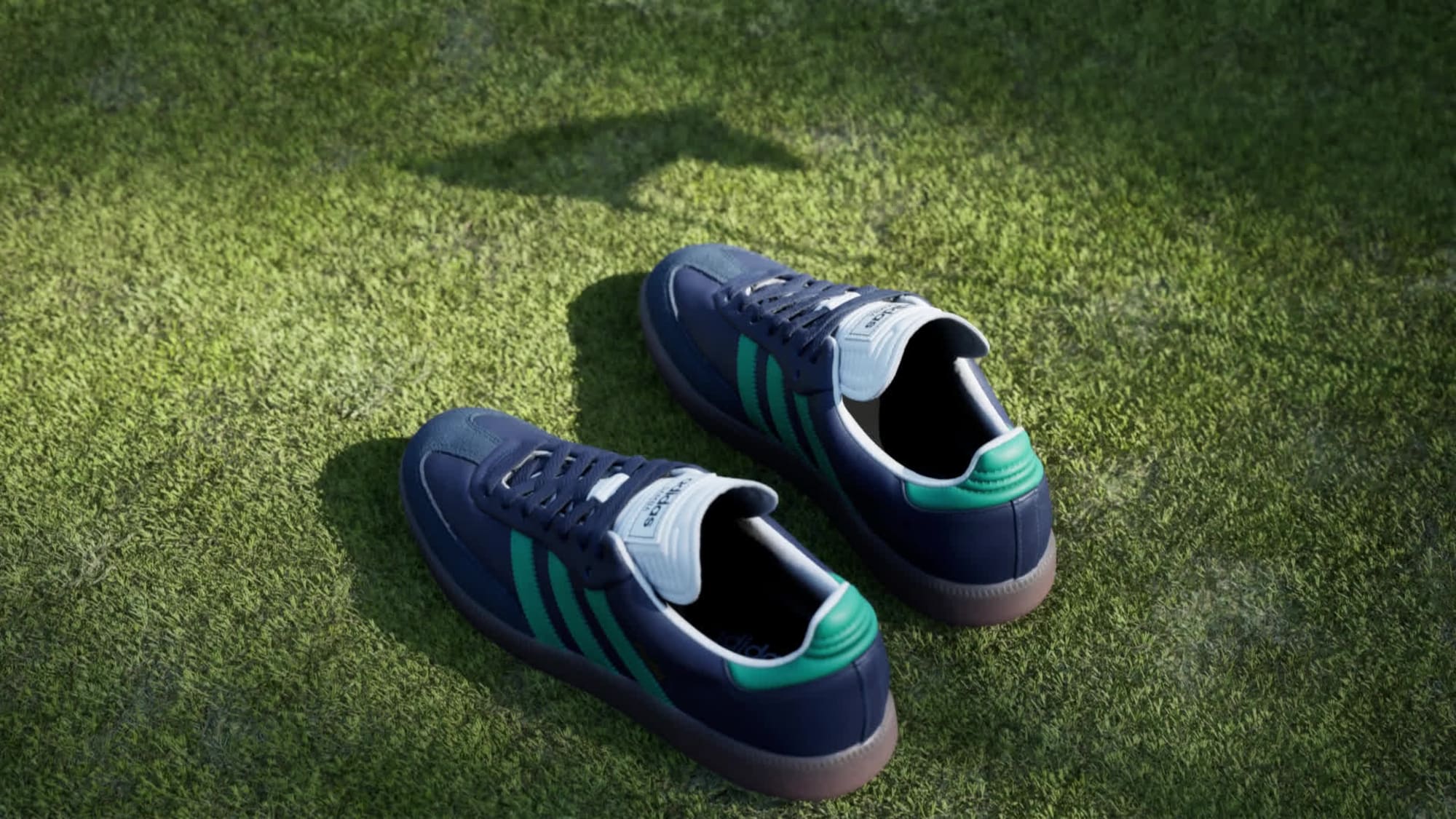 Samba Çivisiz Golf Ayakkabısı - Night Indigo / Court Green / Cloud White - HP7072 - Görsel 2