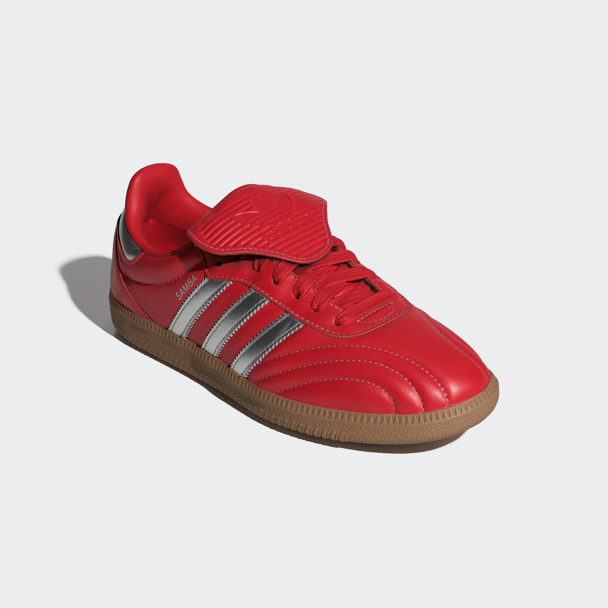 Samba Lt Ayakkabı - Better Scarlet / Silver Metallic / Gum - JS3938 - Görsel 4