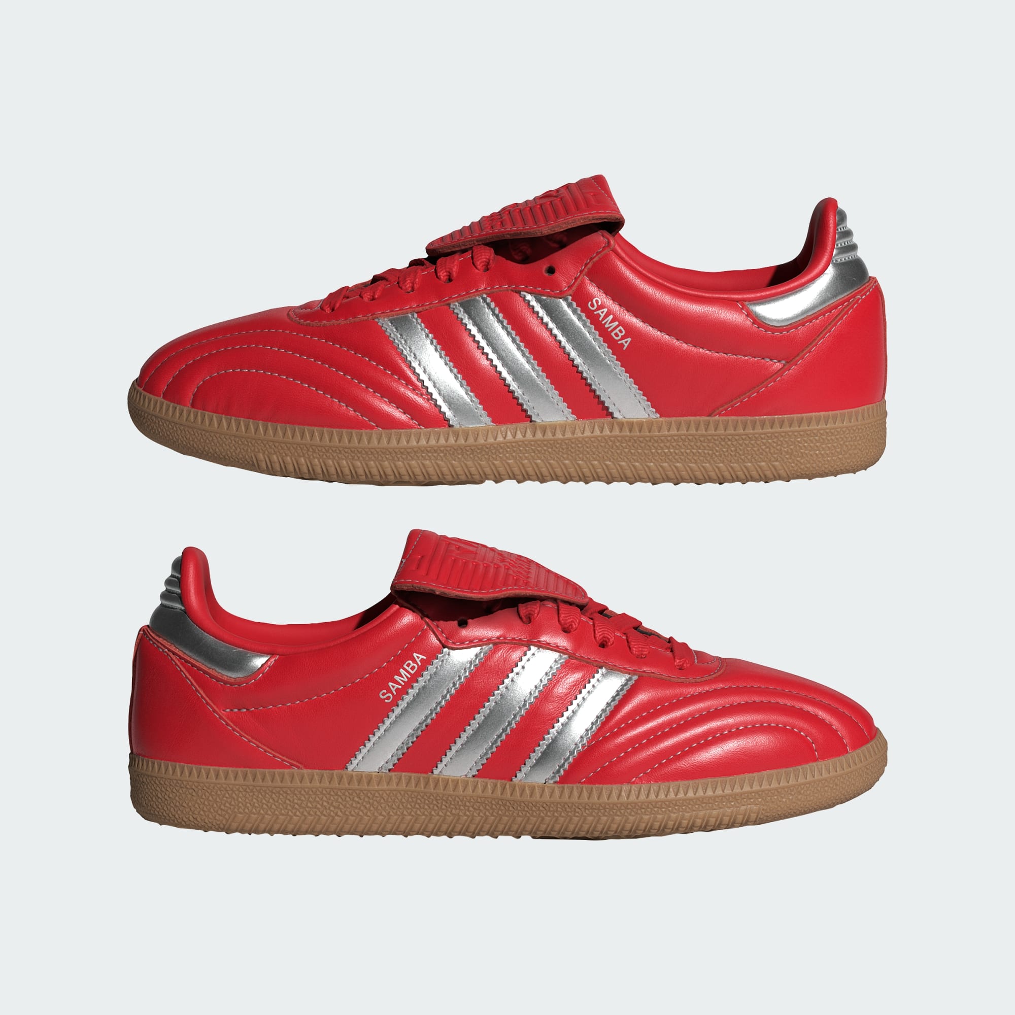 Samba Lt Ayakkabı - Better Scarlet / Silver Metallic / Gum - JS3938 - Görsel 7