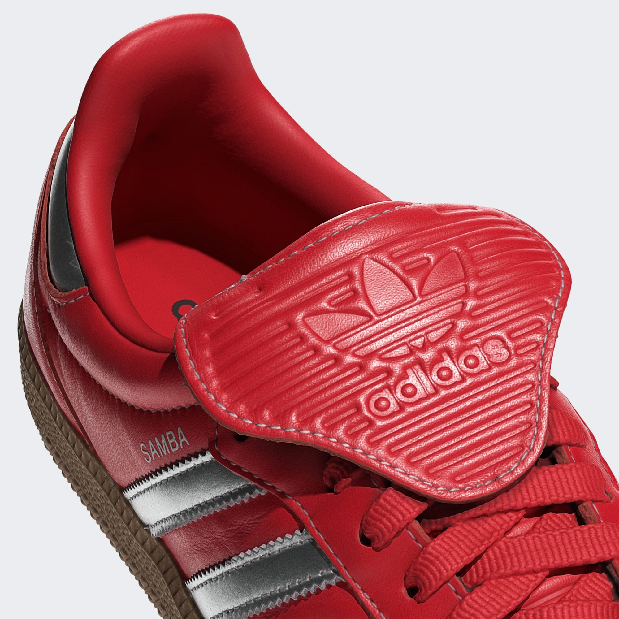 Samba Lt Ayakkabı - Better Scarlet / Silver Metallic / Gum - JS3938 - Görsel 8