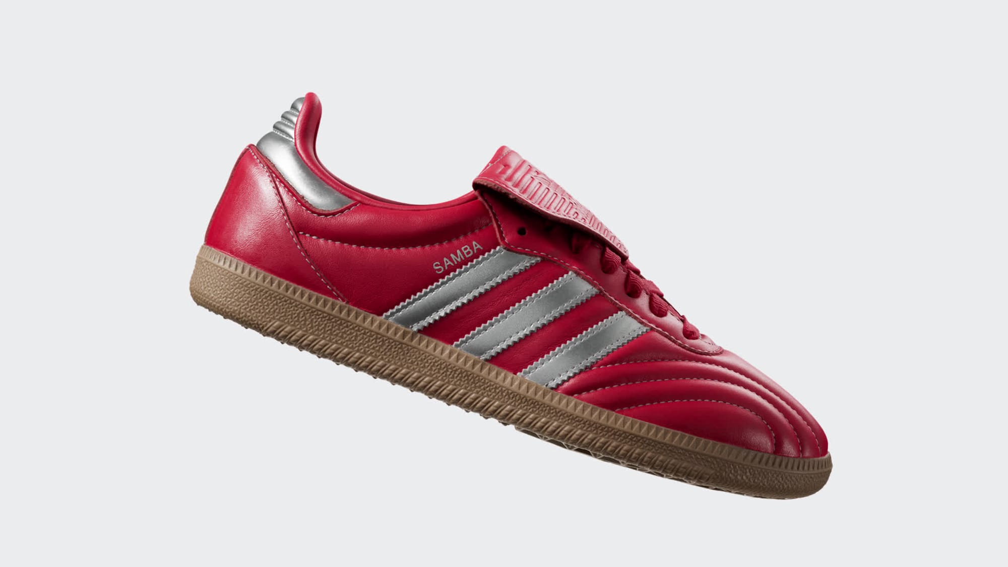 Samba Lt Ayakkabı - Better Scarlet / Silver Metallic / Gum - JS3938 - Görsel 10