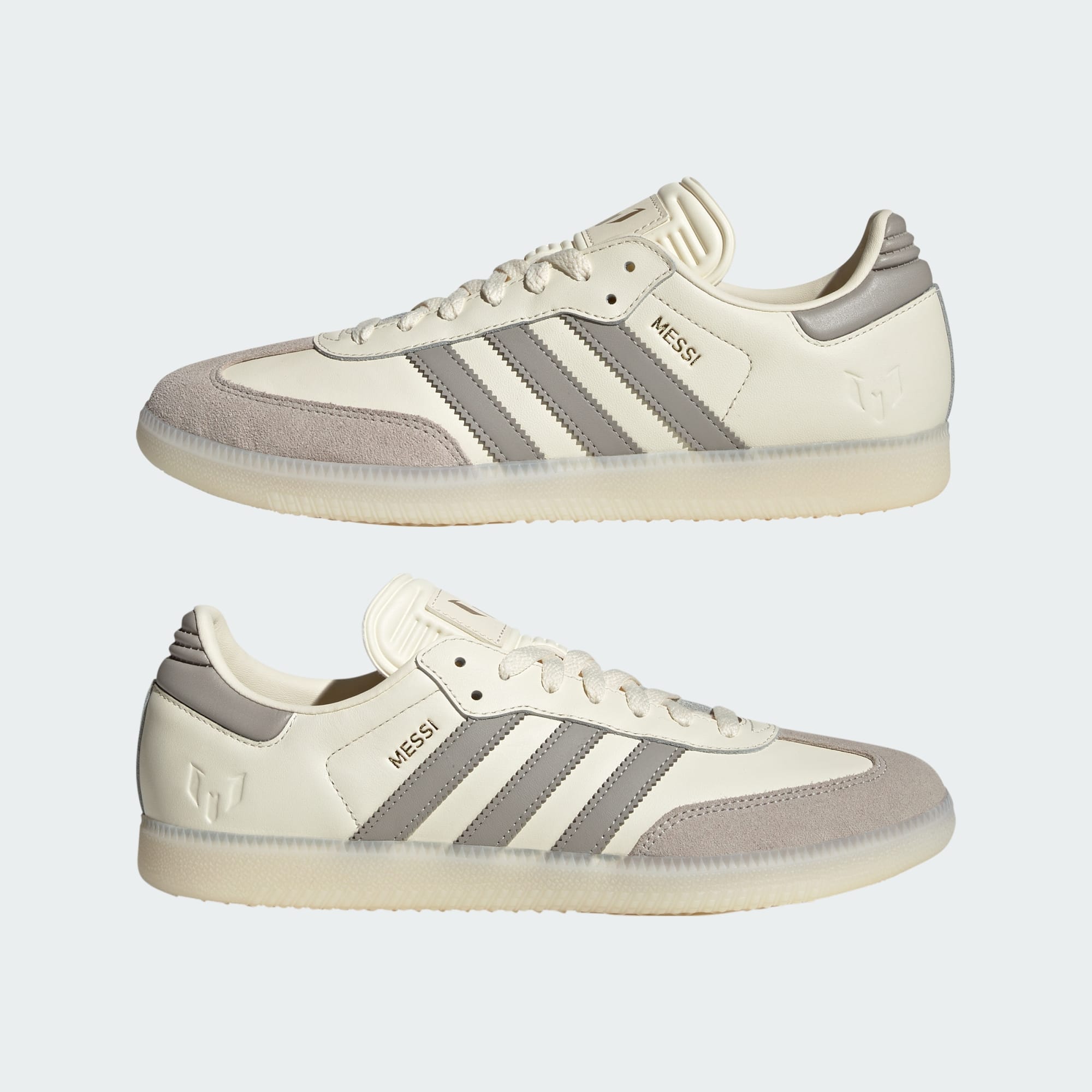 Samba Messi Krampon - Cream White / Light Brown / Gold Metallic - JQ0266 - Görsel 8