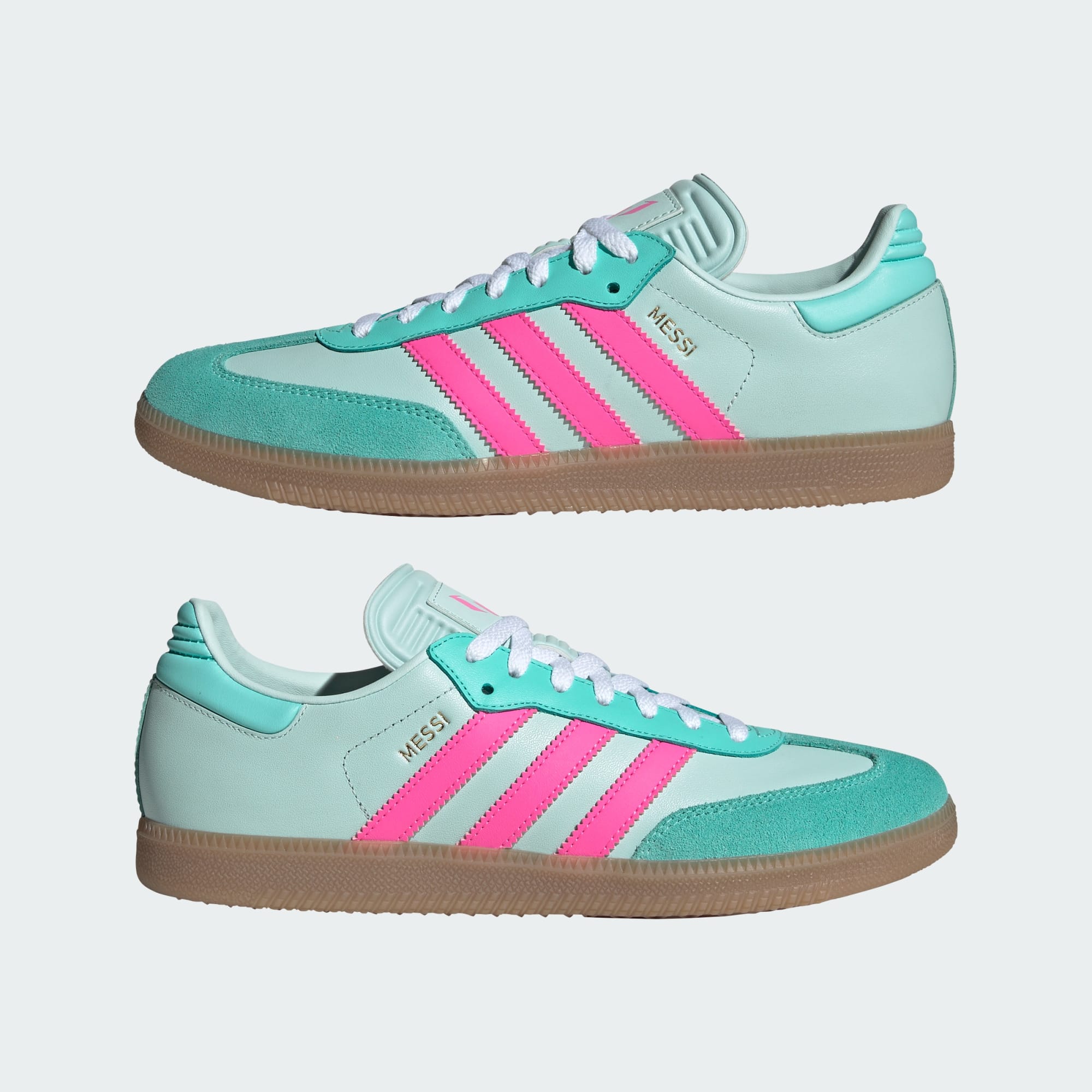 Samba Messi Krampon - Halo Mint / Lucid Pink / Gum - KI8505 - Görsel 8