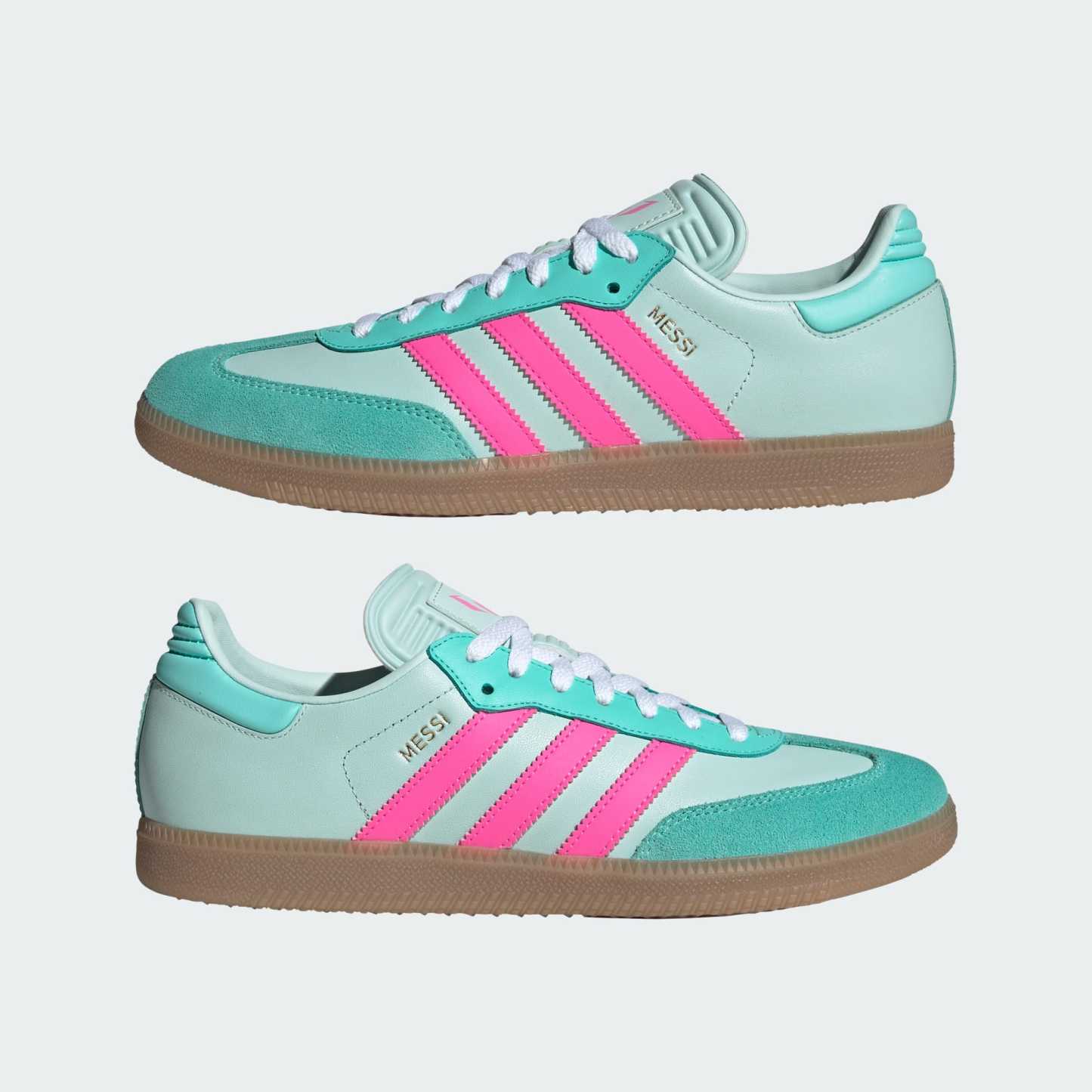 Samba Messi Krampon - Halo Mint / Lucid Pink / Gum - KI8505 - Görsel 8