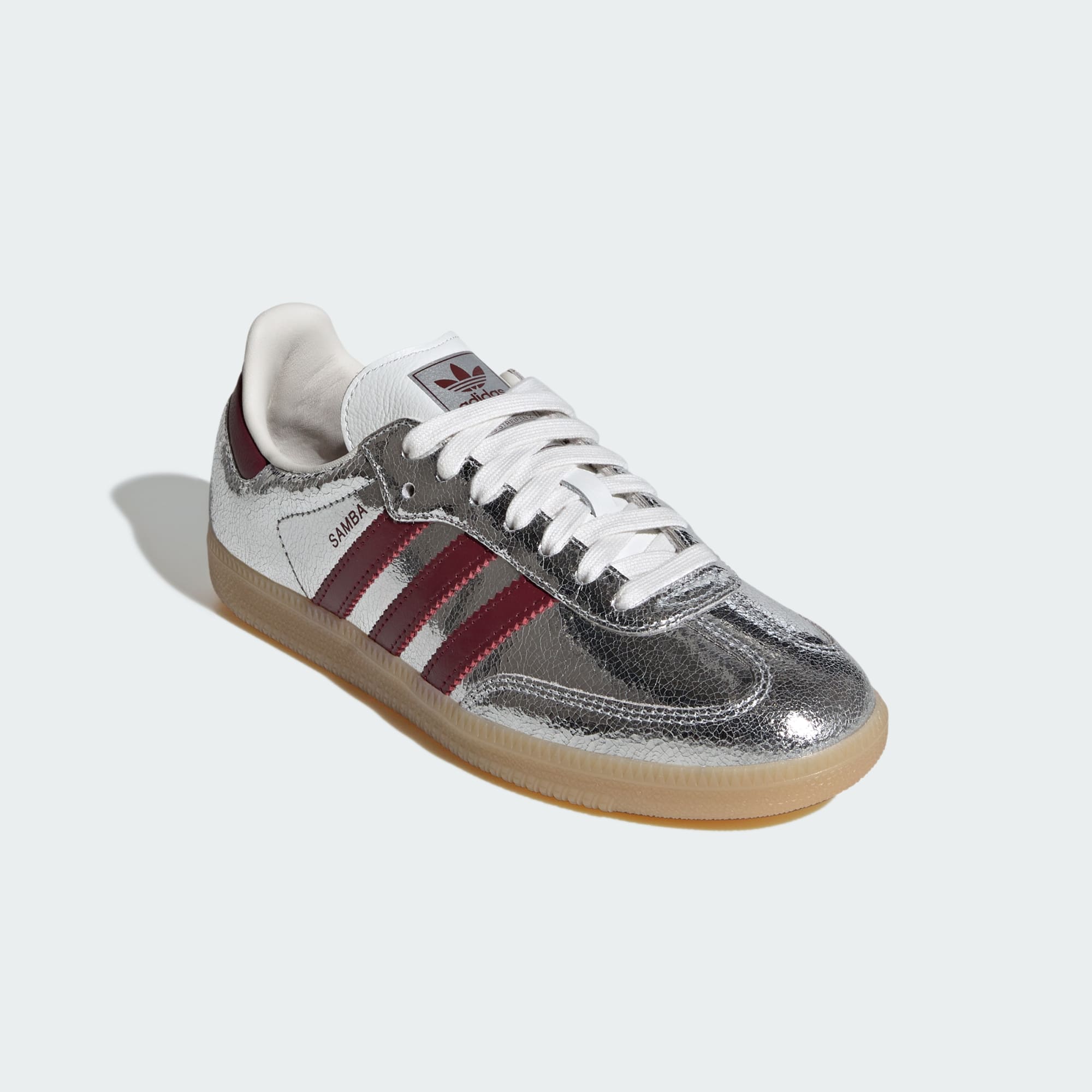 Samba OG Ayakkabı - Silver Metallic / Shadow Red / Core White - KI9386 - Görsel 4