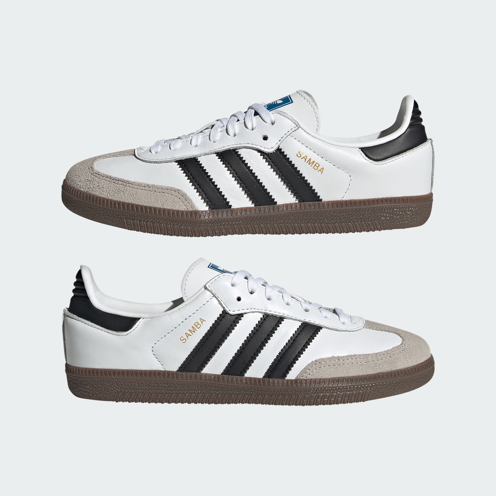Samba OG Kids Ayakkabı - Cloud White / Core Black / Gum - IE3677 - Görsel 7
