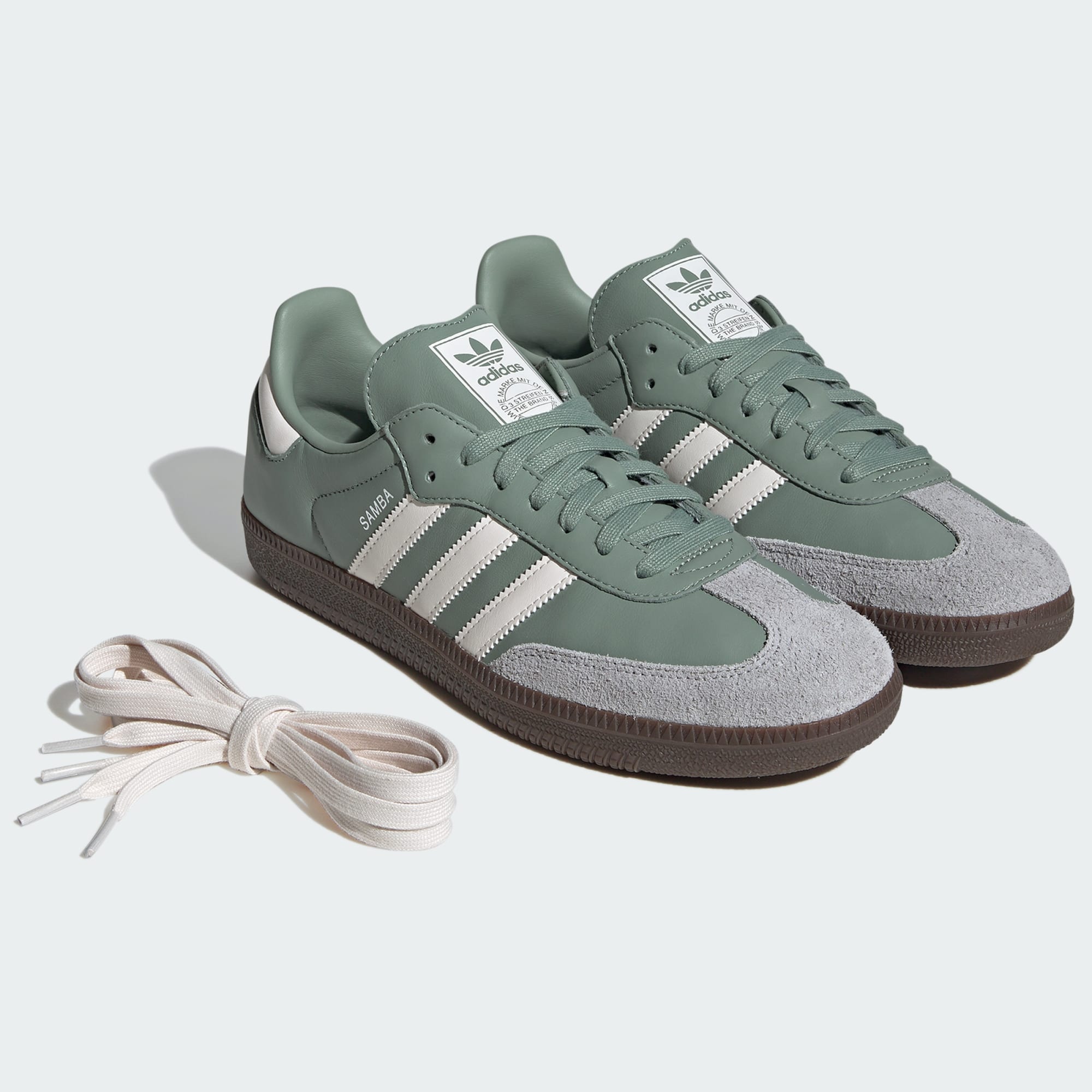 Samba OG Shoes - Silver Green / Chalk White / Gum - JI1866 - Görsel 7