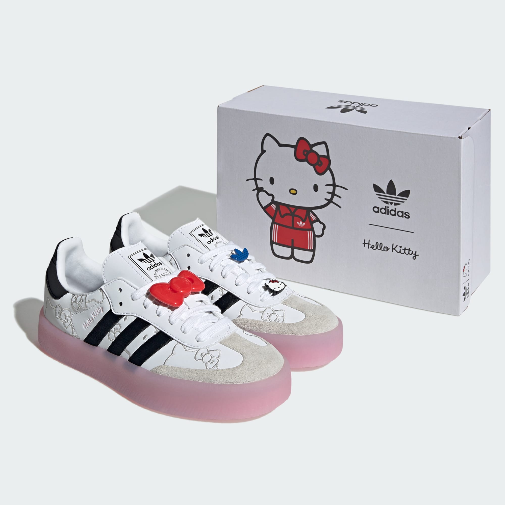 Sambae Hello Kitty Ayakkabı - Cloud White / Core Black / Clear Pink - IG4450 - Görsel 7