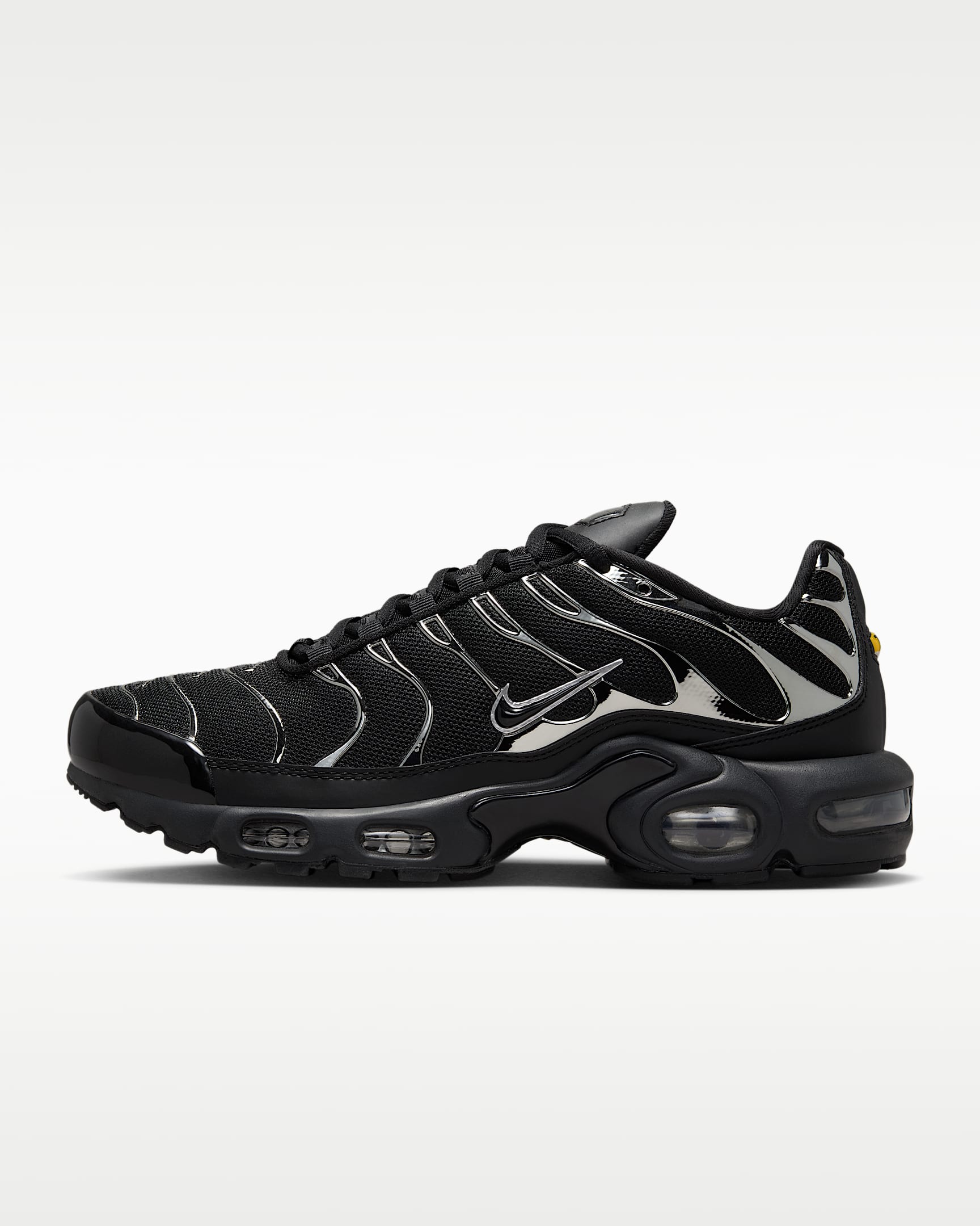 Nike Air Max Plus SE Kadın Ayakkabısı - Siyah/Metallic Silver/Laser Crimson/Off Noir