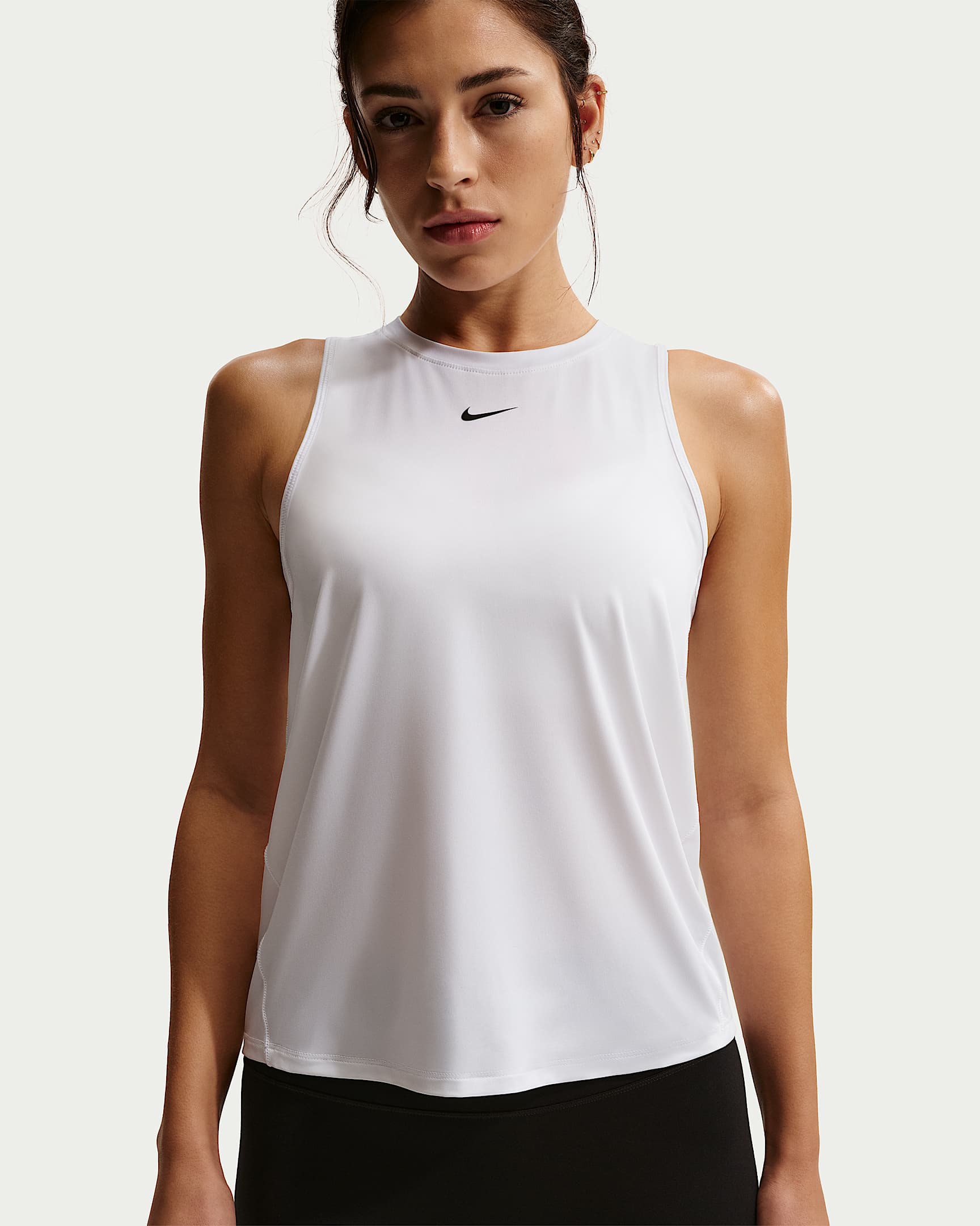 Nike One Classic Dri-FIT Kadın Atleti - Beyaz/Siyah